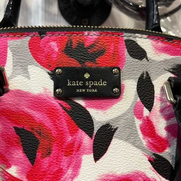 kate spade Carli Grove Street Rose Bed Floral Dome Satchel/Crossbody - NWOT - Picture 2 of 7